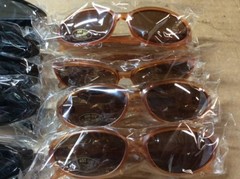 NEW ASSORTED BOX OF SUNGLASSES SUN GLASSES SET OF 12 GLASS COLORED SMALL LENS
