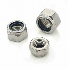 304 Stainless M6 M8 M10 M12 Left Hand Thread Nylon Insert Lock Nuts Nyloc Nuts