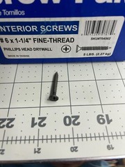 New 5-pounds LB Do It Best #6 x 1-1/4″ Fine Thread Phillips Head Drywall Screws