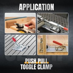 Push Pull Toggle Clamp, 500lbs Holding Capacity, 305CM Quick Release Push Pul…