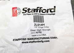 7/8” Hinged Clamp Shaft Collar 2 Piece Clamp-On Blck Oxide 1.875″ OD .5″ W [D3S4