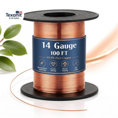 100Ft 14 Gauge Copper Wire for Gardening, Electroculture, Bonsai, Jewelry Making