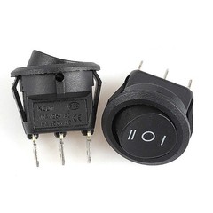 20mm 10A/125V 6A/250V ON/OFF Push Button Power Round Rocker Switch 2/3/4/6Pin