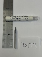 1 NEW USA 1/64″ DIAMETER CARBIDE ENDMILL 4FL SQ. ALTIN CTD. 1/16″ LOC (D179)