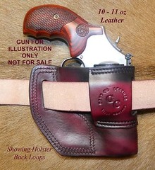 Gary C’s Leather Avenger OWB Left Hand Revolver HOLSTER S&W L Frame 3″