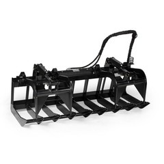 Titan Attachments HD 72in Skid Steer Root Grapple Bucket Attachment, 1/2in Thick