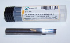 3/16″ (.1875″) CARBIDE SINGLE STRAIGHT O FLUTE ROUTER SOFT PLASTIC ONSRUD 61-061