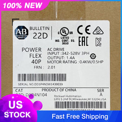 New Allen-Bradley 22D-D1P4N104 PowerFlex 40 0.4kW 0.5Hp AC Drive 22DD1P4N104