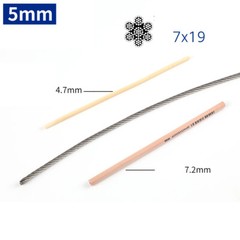304/A2 Stainless Steel Wire Rope Cable Dia 0.3mm 0.4mm 0.45mm 0.5mm 0.6mm 0.8mm
