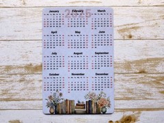 Books Design Calendar Magnet 4″ x 6″ | Start On Any Month | Magnetic Calendar