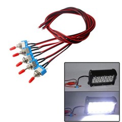 10PCS SPST Toggle Switch Pre-Wired On/Off Metal Small Automotive/Boat/Car/Truck