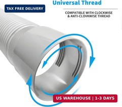 Qualward Air Conditioner Hose Extention Coupler 5.9 Inches, Portable AC Exhaust