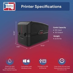 Bodno Matica MC320 Direct-to-Card Dual Sided ID Card Printer Bronze Edition