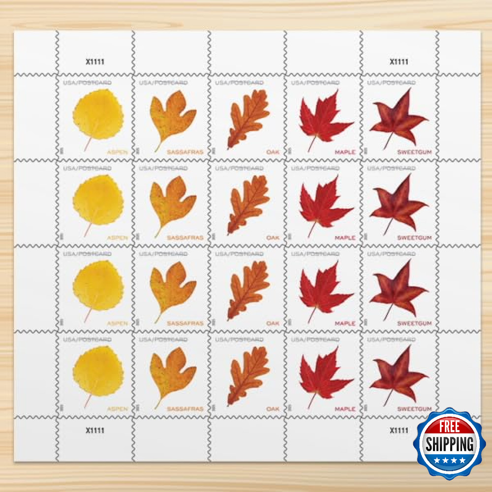 United States Postal Service Vibrant Leaves 2025 Postcard Rate 2 Sheets Of 20