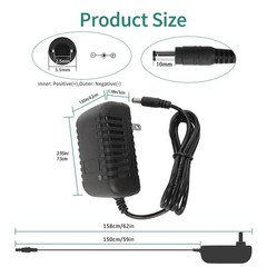 6V 1A DC Power Supply, 100-240V 50/60Hz AC Adapter, 8 Interchangeable Plugs (…