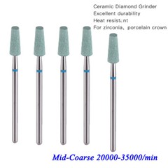 10X Dental Ceramic Diamond Bur Medium Polisher CD2123 Grinder Zirconia Porcelain