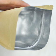 100 5.5MIL Kraft Paper Mylar Food Storage Zipper Seal Bags Outer Size 3.5×5.5″