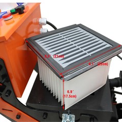 220V Concrete Floor Grinder Polishing Machine w/ 30L Dust Bucket 6 Grinding Head