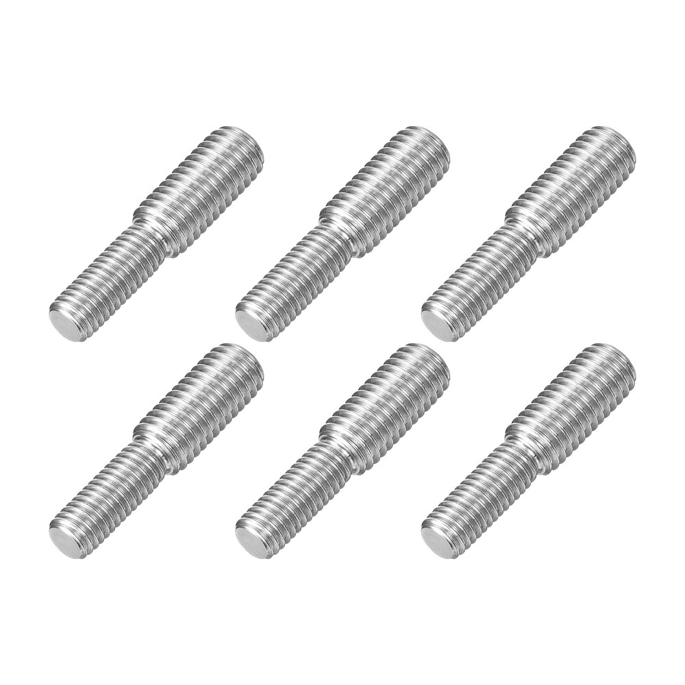 6Pcs M8x20mm to M10x20mm Double End Threaded Stud 304 Stainless Steel Rods