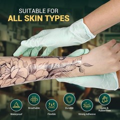 MED PRIDE Breathable Tattoo Protection Film, 10.2” X 2 Yards, Transparent