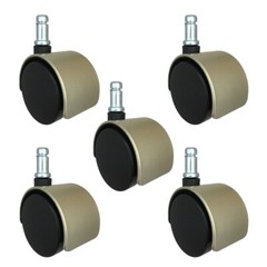 2″ Brushed Brass Chair Caster – Set of 5 – S5306-5-1