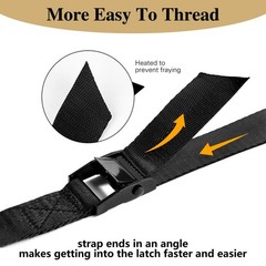 5Pack Cam Buckle Tie Down Straps, 1″ x 4 ft Heavy Duty Lashing Secure Strap A…