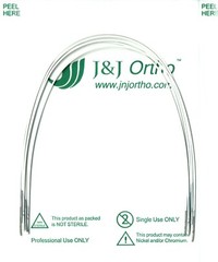 J&J Ortho™ Orthodontic White Coated Arch Wire Ovoid / Natural Optional (5/pk)