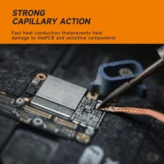 TOWOT Solder Wick Braid with Flux No-Clean Electronic, Desoldering Wick Braid R