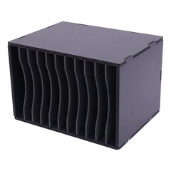 15.7in Desktop Sorter 11 Compartment Wooden Office Desk File Holder Organizer