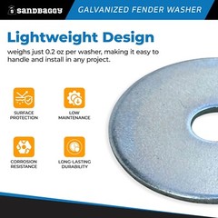 Sandbaggy 1/4” x 1-1/4” Galvanized Fender Washer (Zinc Plated)