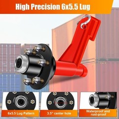2 Pack Shipping Container Wheel 6×5.5 Lug Kit Heavy Duty Shipping Container Axle