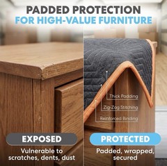 Simpli-Magic Heavy Duty Padded Moving Blankets 72 X 80 12 Pack
