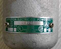 Appleton ADP1044-C Powertite Series Plug 4Wire 4P 100A 250VDC 600VAC