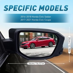 Passenger Side Mirror Compatible with Honda Civic 2016-2021 with Camera, Heated