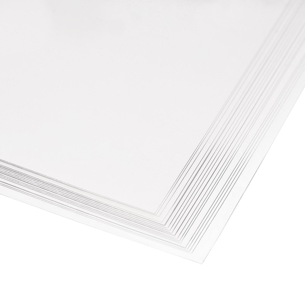 20pcs A4 Clear PVC Sheet Transparent Rigid Plastic Sheet 297mm x 210mm x 0.1mm