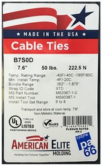 (100) Black 7″ Inch Nylon Cable Wire Wrap Zip Ties 50 LBS UV Resistant – USA