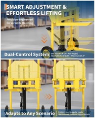 Material Lift Winch Stacker, Hydraulic Lift Table Cart 440 Lbs , 36″ Lift Height