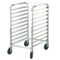 Uimoso 10-Sheet Aluminum Baking Rack with Wheels for Commercial Kitchens