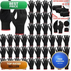 Sintuff 100 Pairs Gloves Cotton Liners For Bbq String Knit Polyester Safety