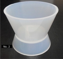 2X DENTAL LAB FLEXIBLE SILICONE DAPPEN DISH MIXING BOWL CUP 30ml