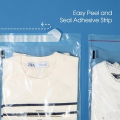 Spartan Industrial – 14” X 20” (100 Count) Self Seal Clear Poly Bags with Suffoc
