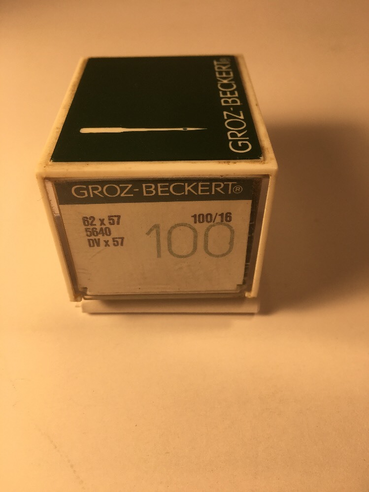 BOX OF 100 GROZ-BECKERT INDUSTRIAL SEWING NEEDLES 62X57 SIZE 100/16