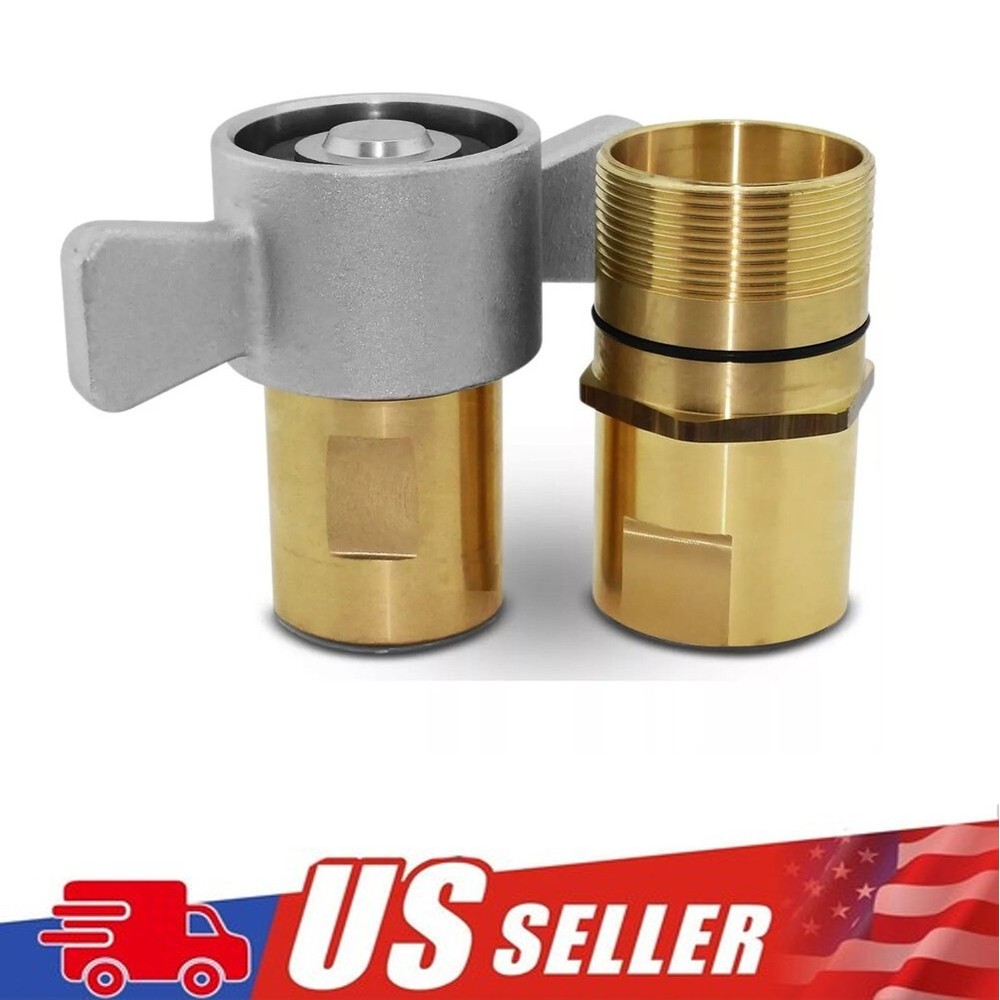 NEW 1″ NPT Wet-Line Wing Nut Hydraulic Quick Disconnect Coupler / Coupling Set