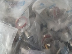 25 NEW AMPHENOL 172106 N-TYPE BULKHEAD 50 OHM RF CONNECTORS FREE SHIPPING
