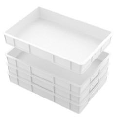 Idotry Pizza Dough Proofing Box Tray Stackable Commercial Bread Trays, 4-Packs