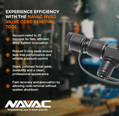 NAVAC NVR2 Valve Core Removal Tool 1/4″ 5/16″ HVAC R410A Vacuum
