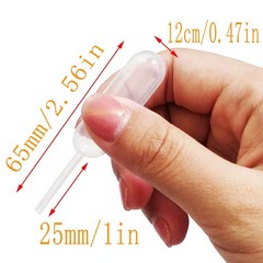 Cupcakes Pipettes, 50PCS 4ml Clear Plastic 50 Count (Pack of 1), White