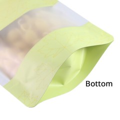 5x7in Matte Yellow Foil Mylar Stand Up Zip Lock Pouch Bag w/ Machine&Window