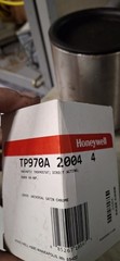 Honeywell TP970A 2004 Pneumatic Thermostat Direct Acting Analog Silver Black