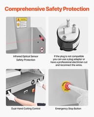 VEVOR Electric Hydraulic Paper Cutter 28 in & 3.03 in Cutting Width & Thickness